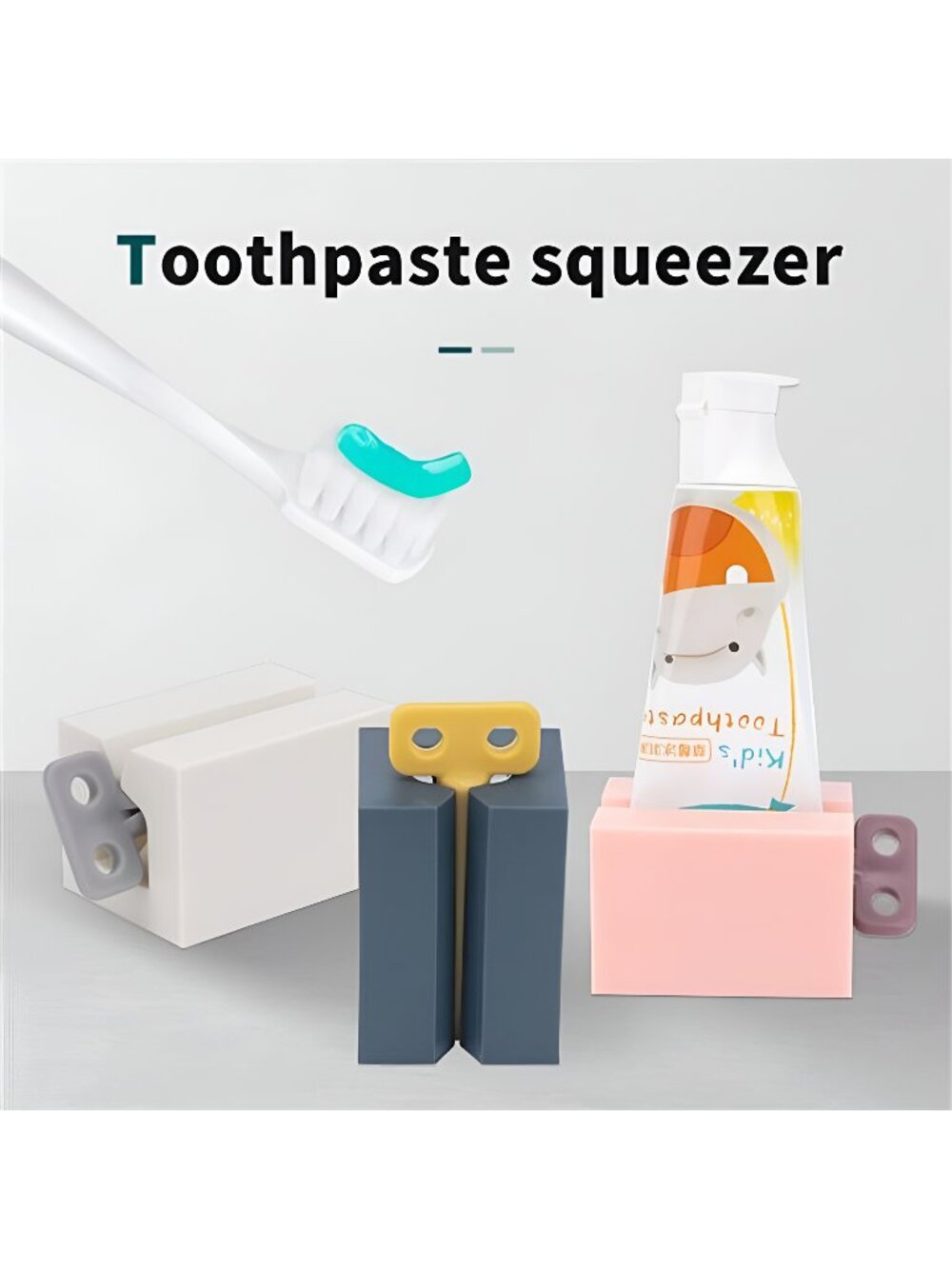 3 PCS Toothpaste Squeezer, Rolling Tube Toothpaste Squeezer with Frosted Handles